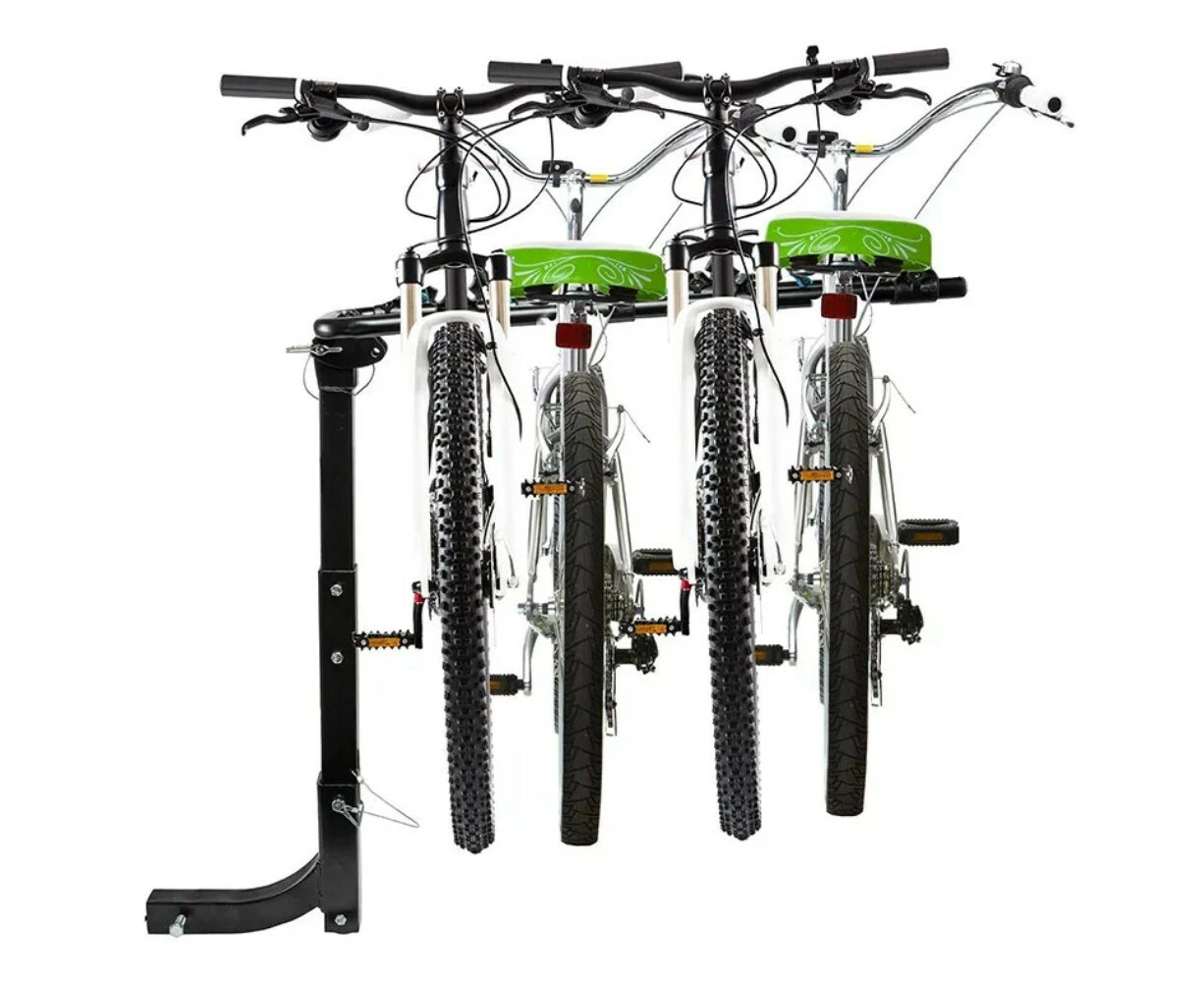 4 X Bicycles Hitch Bike Carrier Rack Tow Bar Heavy duty 160lbs Capacity Push Mountain BMX