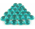 Gaming Stones Crystal Teal Glass Stones (qty 40) In 5 1/2 Tube