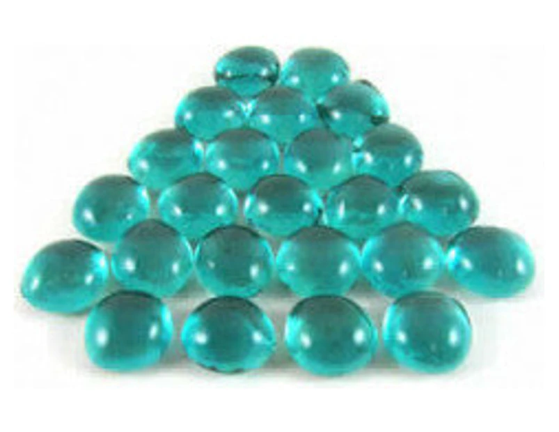 Gaming Stones Crystal Teal Glass Stones (qty 40) In 5 1/2 Tube