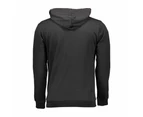 Sergio Tacchini Elegant Black Hooded Sweatshirt with Logo Embroidery - M