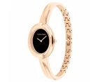 Calvin Klein Rose Gold Steel Black Dial Women's Watch - 25100057