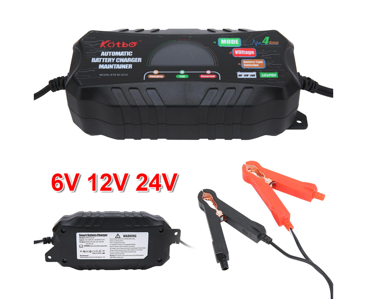 Car Battery Charger Repair Lifepo4 GEL AGM 6V 12V 24V Truck Boat SUV Motorcycle Automatic SLA AU Van