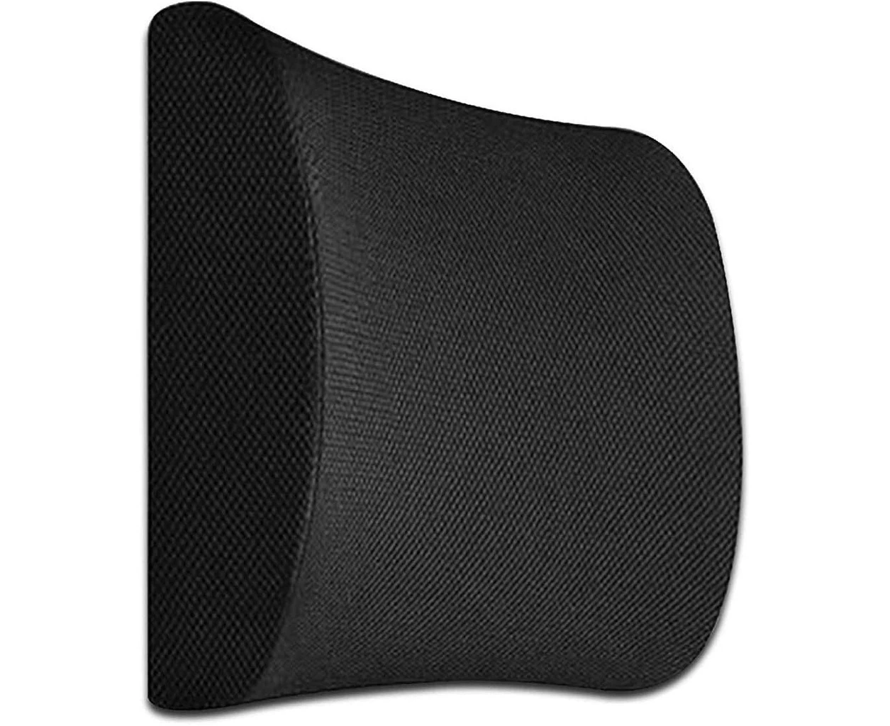 Adjustable Gel Memory Foam Lumbar Support Pillow - Black