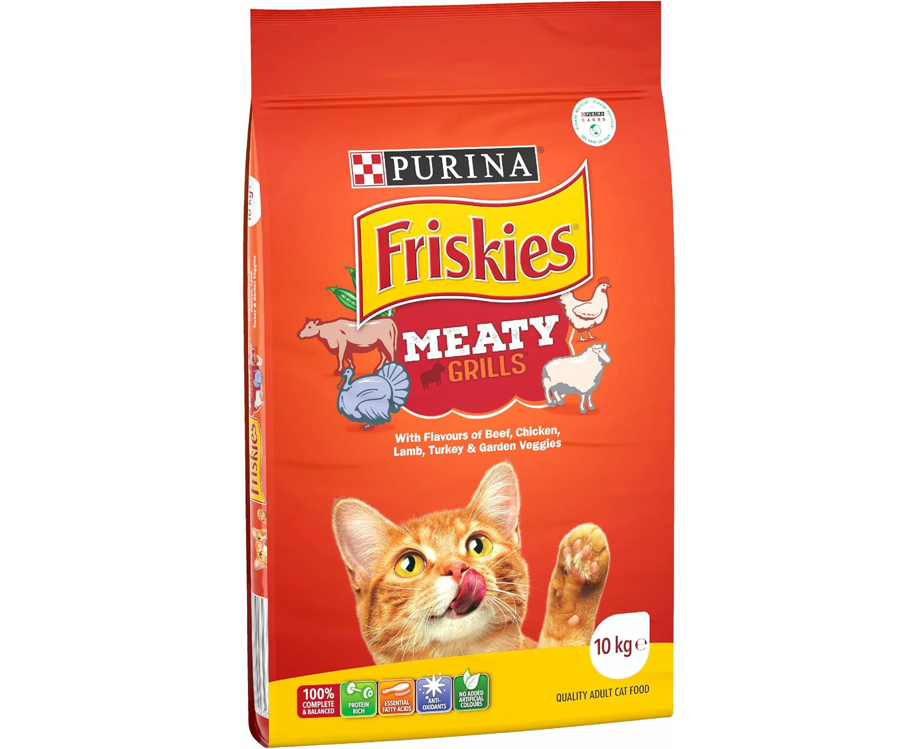 Friskies Meaty Grills Dry Cat Food 10kg