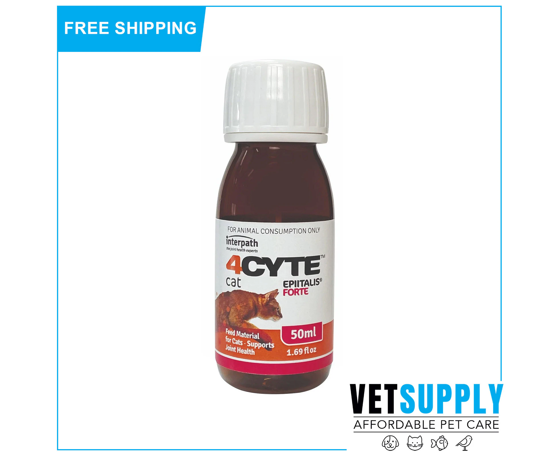 4cyte Feline Epiitalis Forte Joint Support Gel For Cats 50 Ml