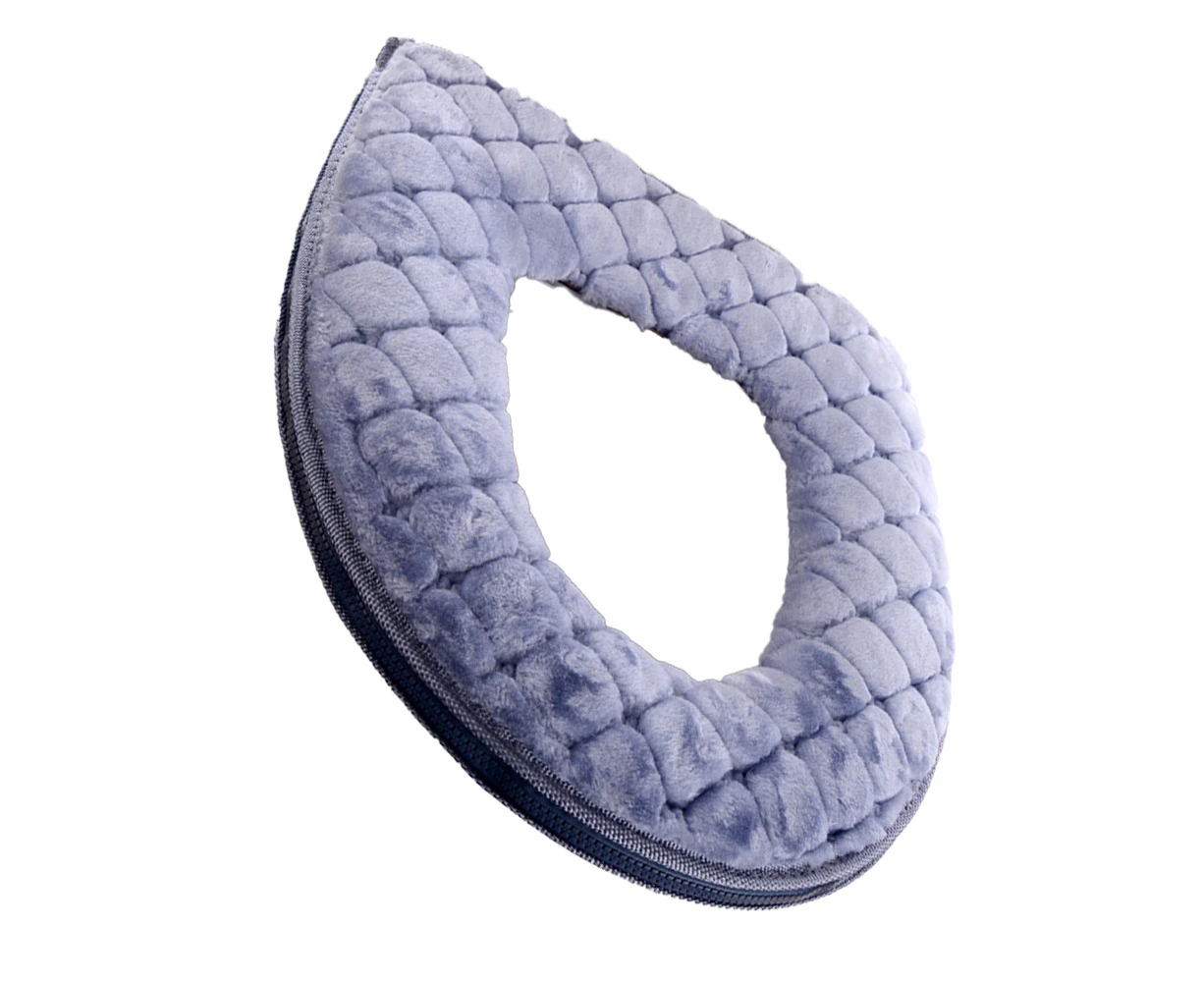 Toilet seat cover soft and thick warm washable warm toilet cover cushion fabric fluffy toilet cover