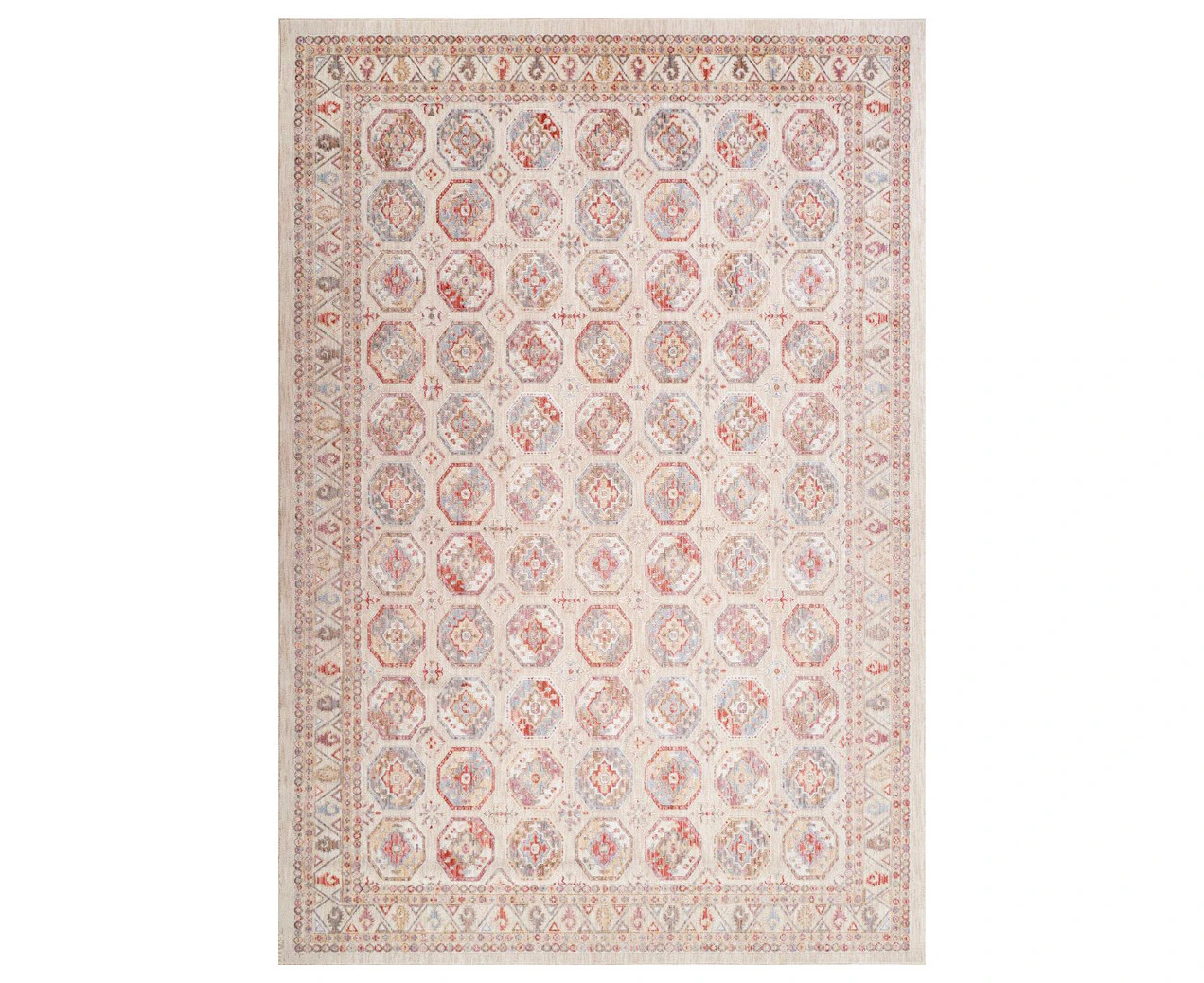 Valerie Traditional Soft Colourful Jewels Oriental Floor Rug - 2 Sizes