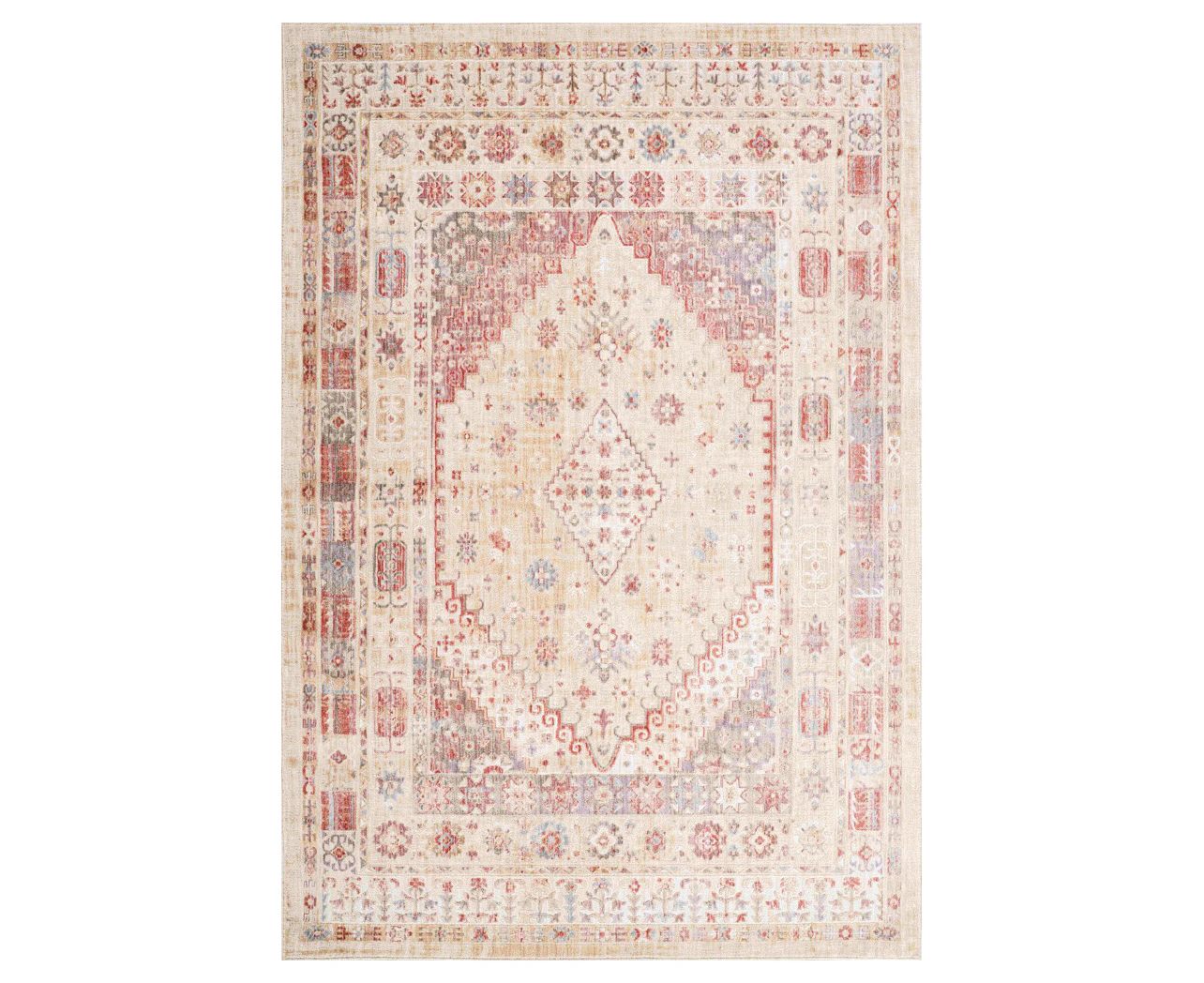 Valerie Traditional Soft Colourful Medallion Oriental Floor Rug - 2 Sizes