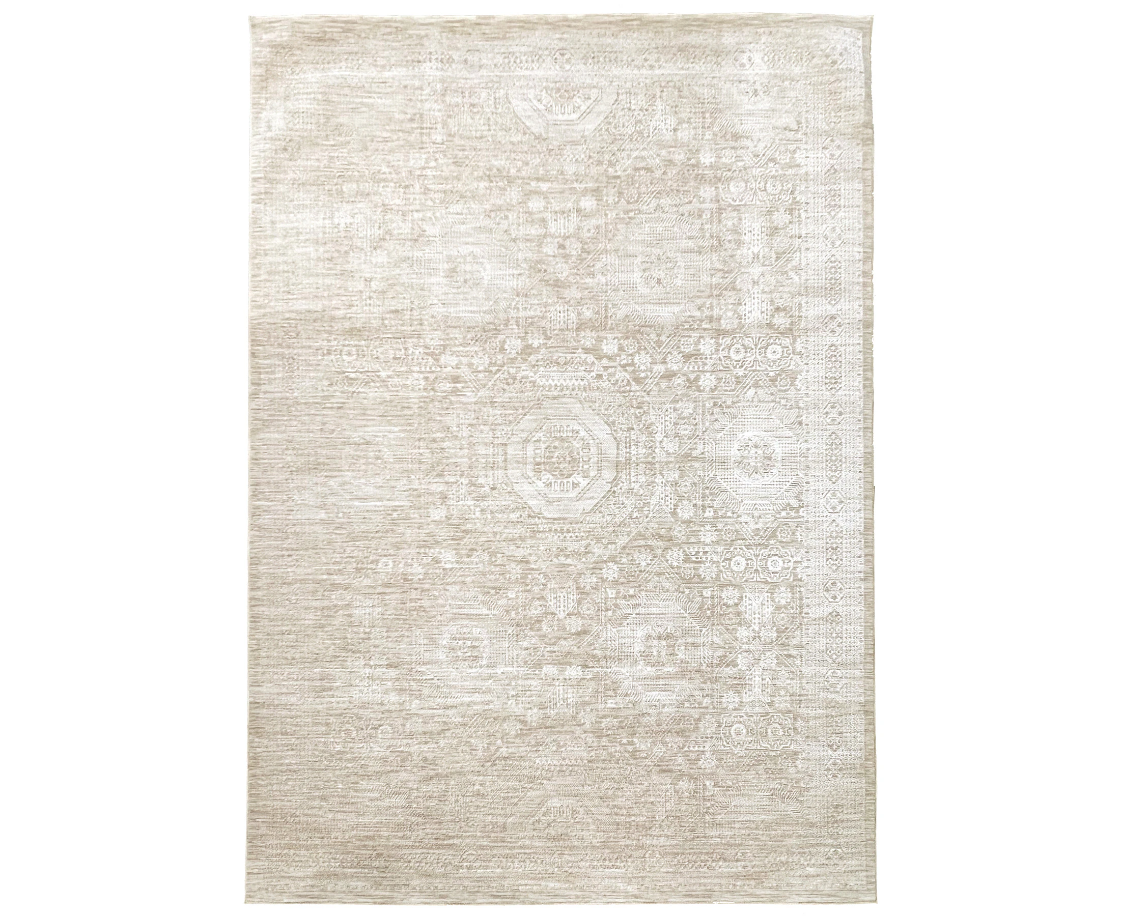 Valerie Traditional Soft Cream Beige Floral Oriental Floor Rug - 3 Sizes