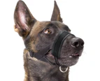 Dog Muzzle Nylon Soft Padding, Adjustable Loop, Black