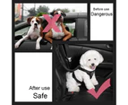 Dog Seat Belt Pet Car Seatbelt Headrest Restraint Adjustable Reflective Elastic Connect Dog Harness-Red