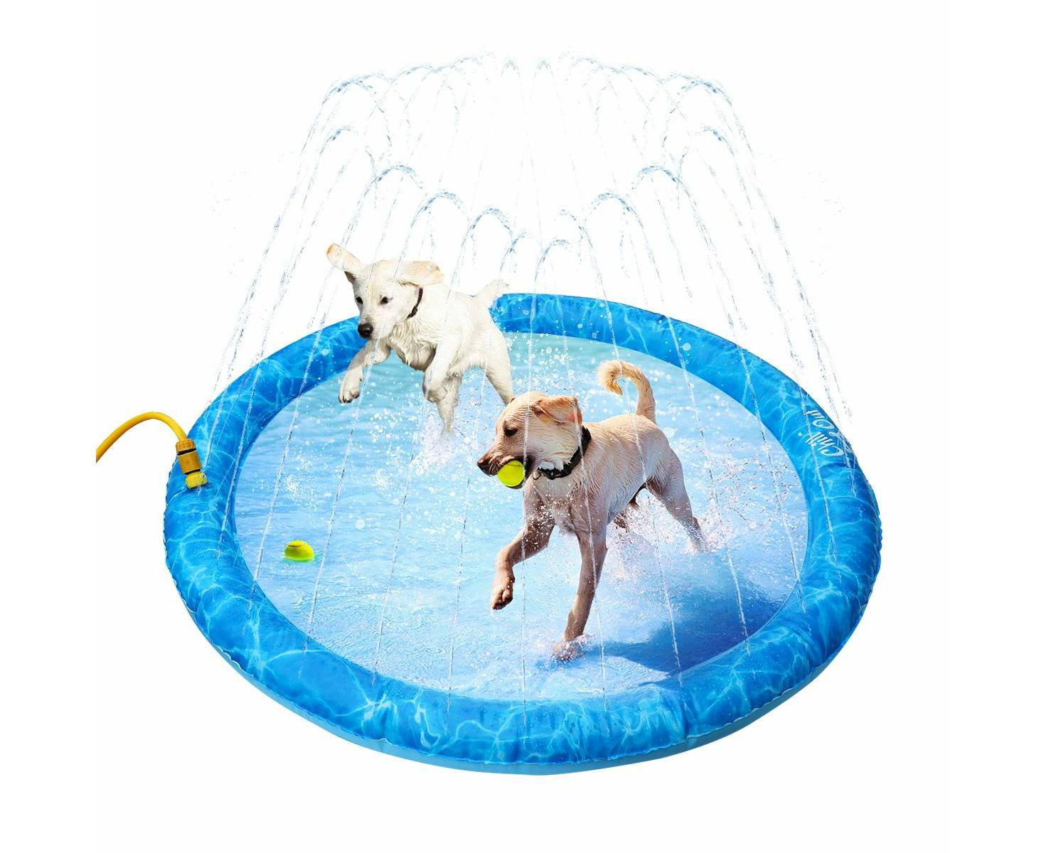 Pet Mat  Dog Sprinkler Splash Swimming Paddling Pool  Outdoor Water Play Spray Toy 100cm