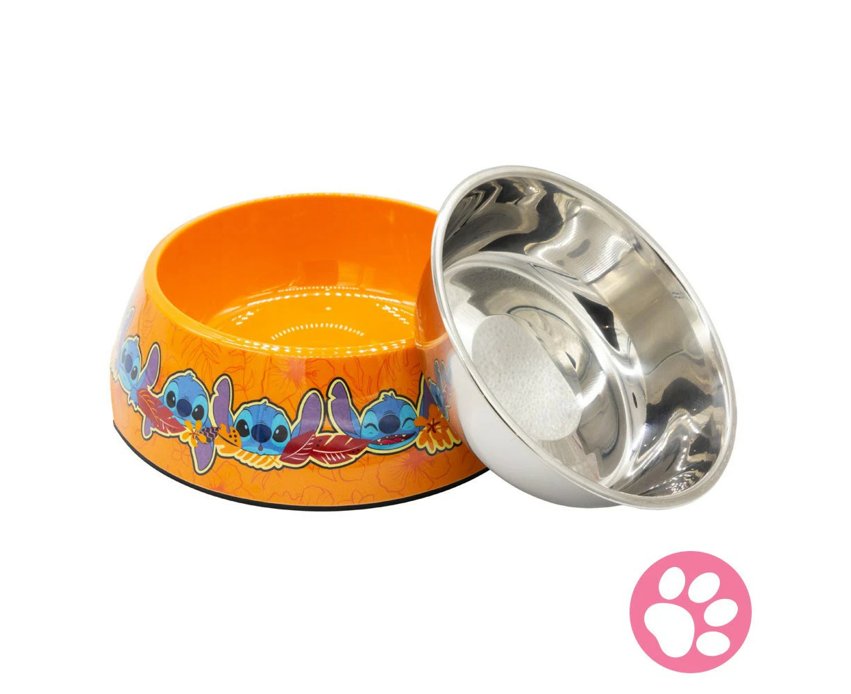 Disney - Lilo & Stitch - All-Over-Print Floral Stitch Pet Bowl