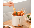 1L Mini Electric Hot Pot Mini Steamer with Steaming Rack for Dumpling Soup Porridge Oatmeal