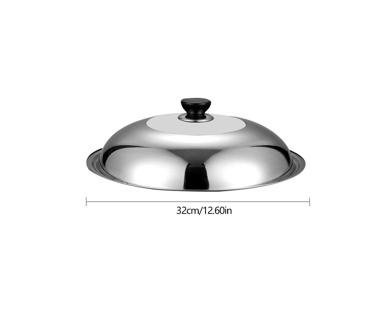 Steamer Tempered Glass Cover Stainless Steel Round Button Frying Pan Visible Cooking Pot Cover Griddle Accessories