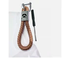 Mazda Car Styling Metal Pu Leather Brown Keychain Gift Car Key ring