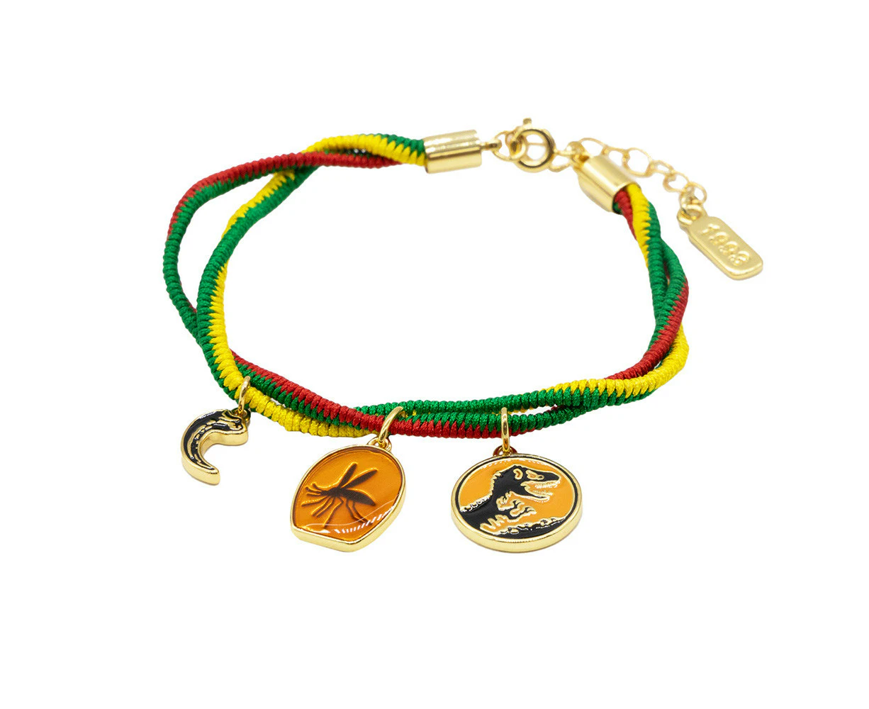 Jurassic Park - Corded Tri-Colour Charm Bracelet