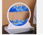 3D Living Room Ornament Glass Quicksand Art Ornaments Sand Painting Hourglass - White