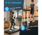 Costway 2-in-1 140 kg Capacity Under Desk Walking Pad Remote/APP Control Treadmill w/LED Display