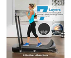 Costway 2-in-1 140 kg Capacity Under Desk Walking Pad Remote/APP Control Treadmill w/LED Display