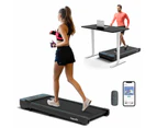 Costway 140kg Capacity Under Desk Treadmill Walking Pad Remote & APP Control LED Walking Machine