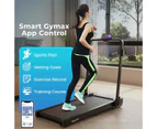 Costway 2-in-1 140 kg Capacity Under Desk Walking Pad Remote/APP Control Treadmill w/LED Display