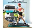 Costway 140kg Capacity Under Desk Treadmill Walking Pad Remote & APP Control LED Walking Machine