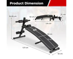 Costway 5-Position Adjustable Ab Bench Sit up Multifunctional Exercise Bench Home Gym Workout Incline Bench Black