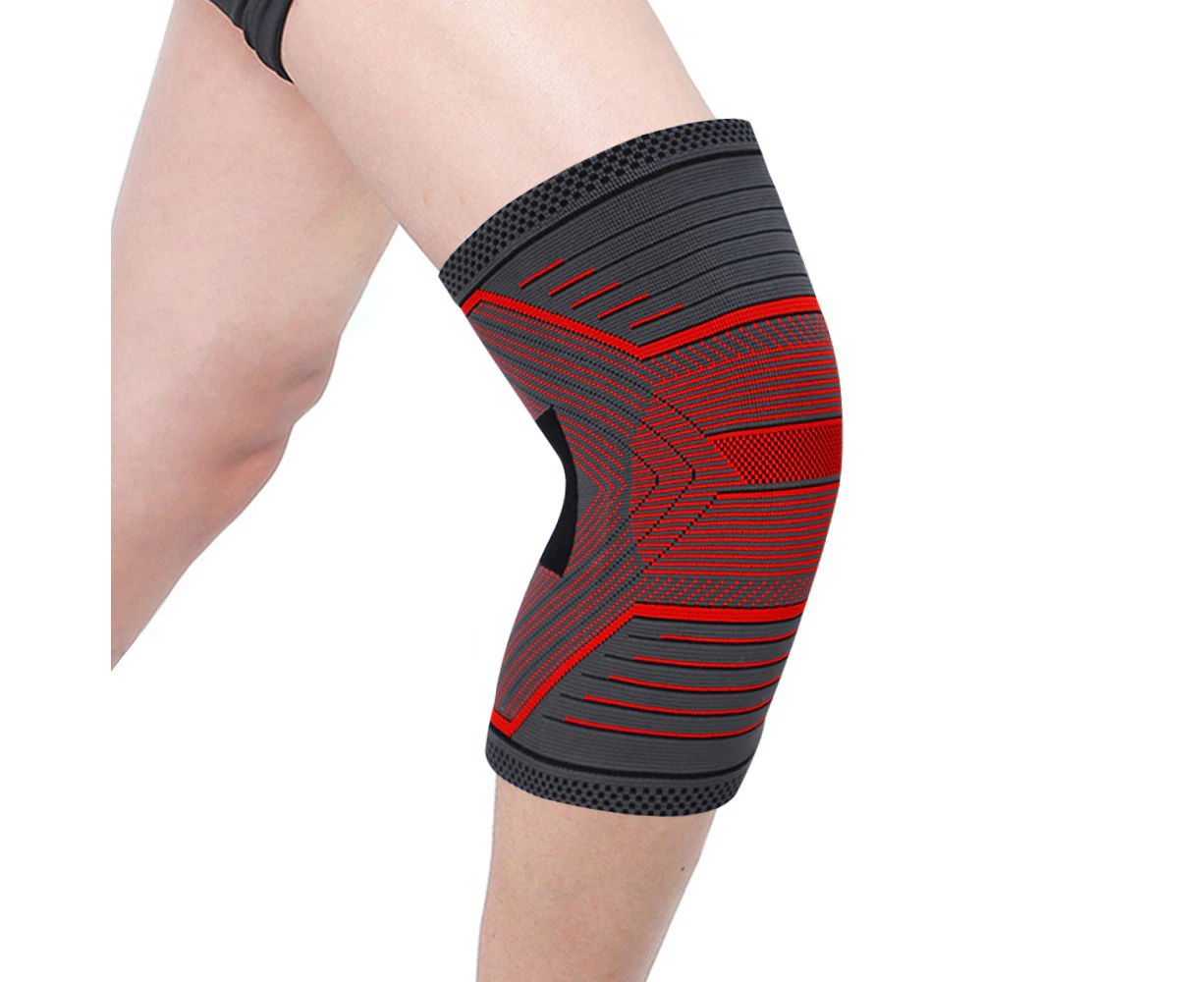 Knee Compression Sleeve - Knee Braces , Knee Support For Working Out, Running红色