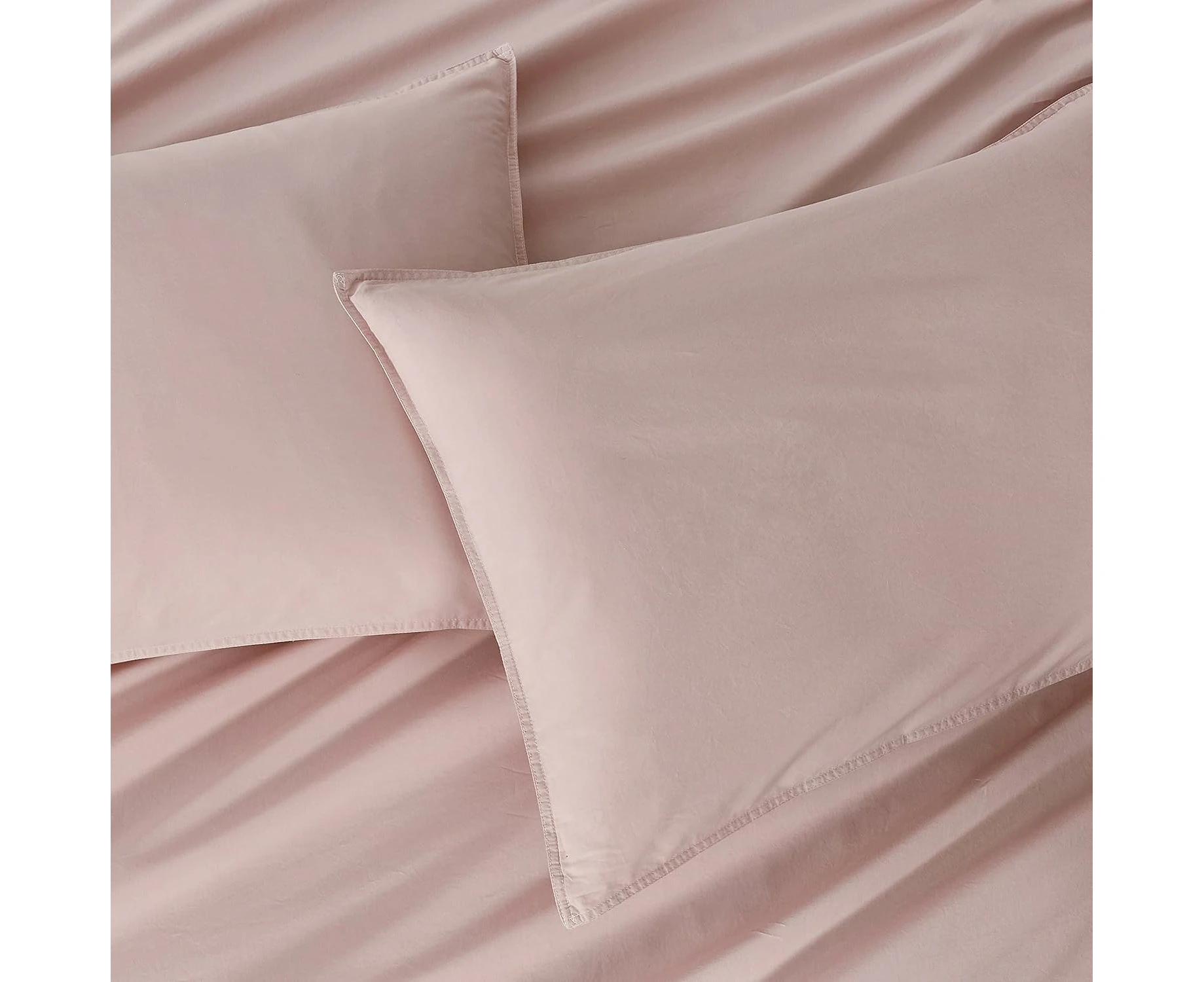 Gioia Casa Vintage Washed 100% Cotton Standard Pillowcase - Pink - 2 Pcs