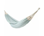 10ft White Universal Steel Hammock Stand & Authentic Double Clasico Hammock in Beau Blue