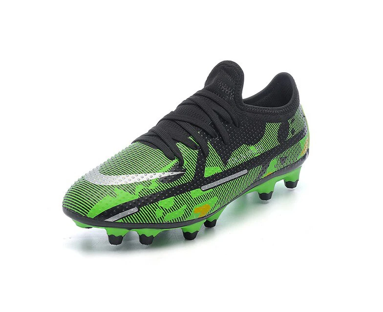 Soccer Shoes For Kids Non Slip Boys's Football Boots Ag Fg Tf Child Football Boots - Green