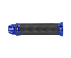 Motorcycle Cnc Aluminum Rubber Handlebar Hand Grips For 7/8" Handle Bar Bike Bicycle Blue