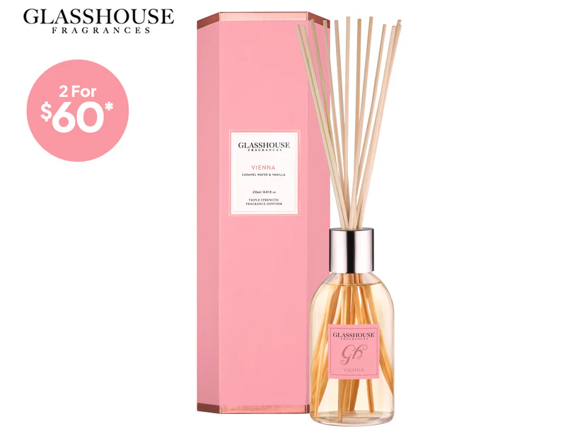 Glasshouse Fragrances Vienna Caramel Wafer & Vanilla Triple Strength Diffuser 250mL