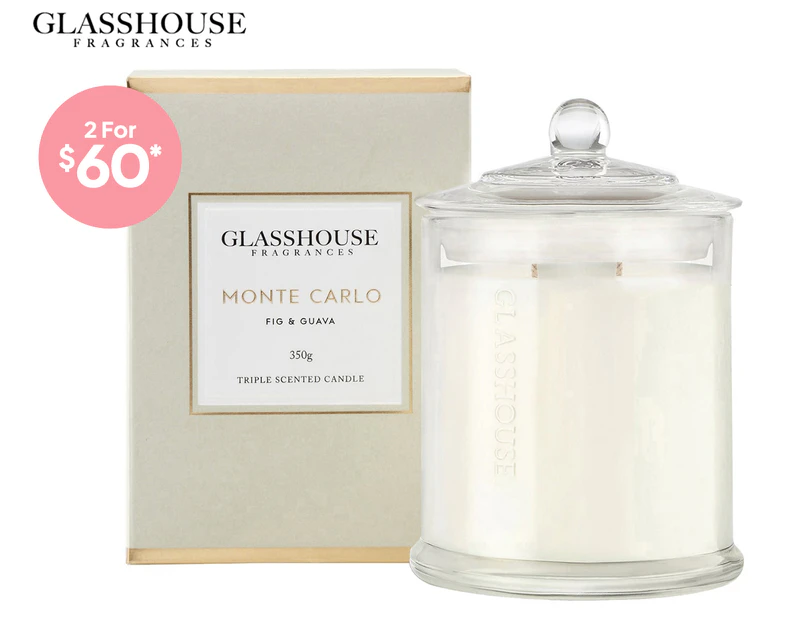 Glasshouse Monte Carlo - Fig & Guava 350g Triple Scented Candle