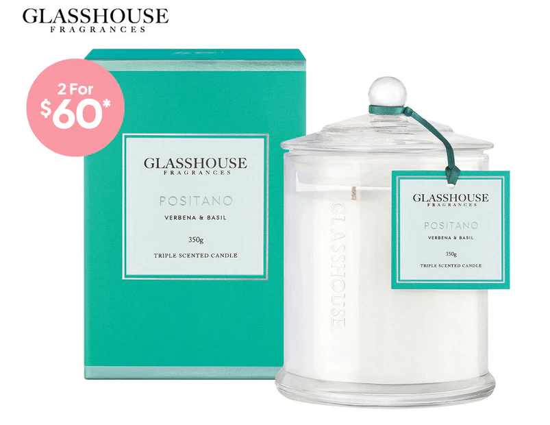 Glasshouse Positano - Verbena & Basil 350g Triple Scented Candle