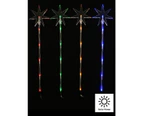 Multi Colour LED North Star Solar Powered Christmas Path Lights - 4 x 48cm