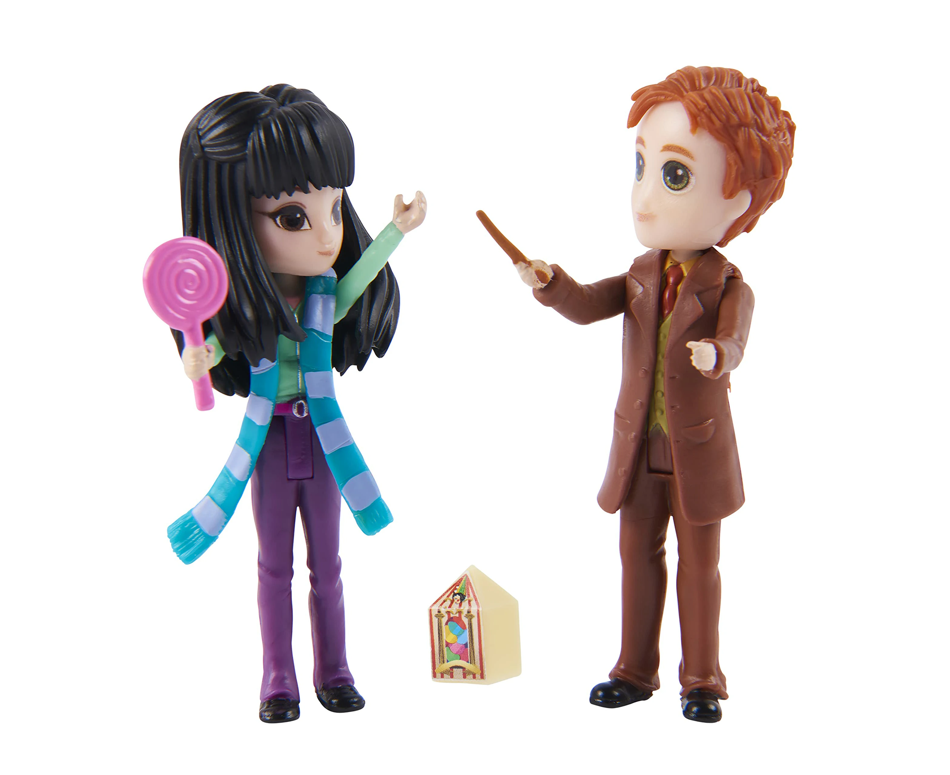 Wizarding World | George Weasley and Cho Chang Character Friendship Set | 3" Dolls | 2 Accessories | Toys for Ages 6+ - Toy for Kids -