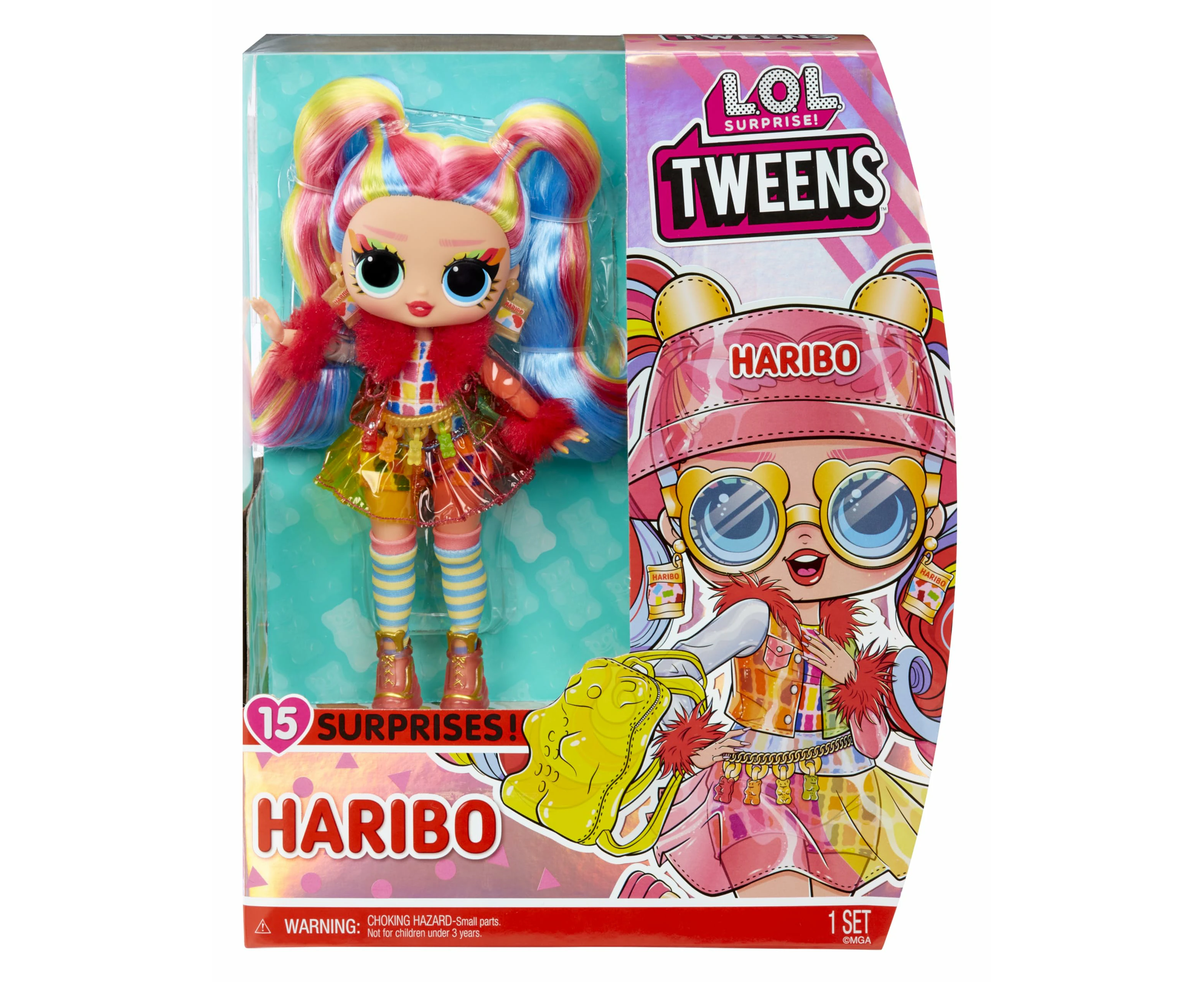 L.O.L. Surprise! 119920EUC Tweens Doll Holly Happy with 15 Surprises & Haribo Candy Themed Fashion Designs – for Kids Ages 4+, Multicolor