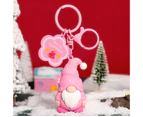 Christmas Keychain Purse Bag Backpack Charm Pendant Keychain Christmas Accessories-Pink