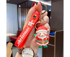 Christmas keychain Crystal Santa Christmas Tree Snowman Bell Kitten keychain Christmas Accessories For Women