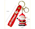 Christmas Keychain Purse Bag Backpack Charm Pendant Keychain Christmas Accessories-Red