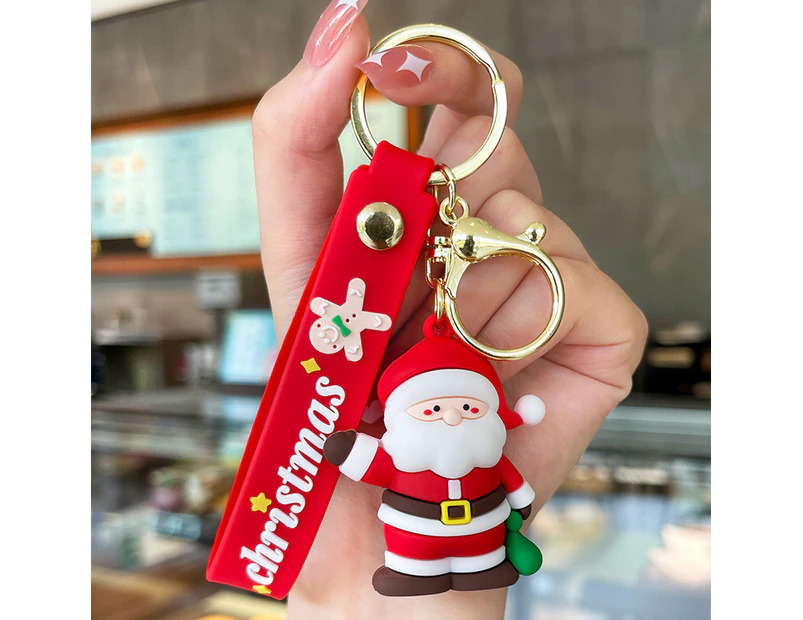 Christmas Keychain Purse Bag Charm Pendant Keychain Christmas Accessories Gift for Girl Woman Lady