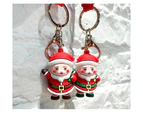 Christmas keychain Crystal Santa Christmas Tree Snowman Bell Kitten keychain Christmas Accessories For Women