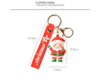 Christmas keychain Crystal Santa Christmas Tree Snowman Bell Kitten keychain Christmas Accessories For Women