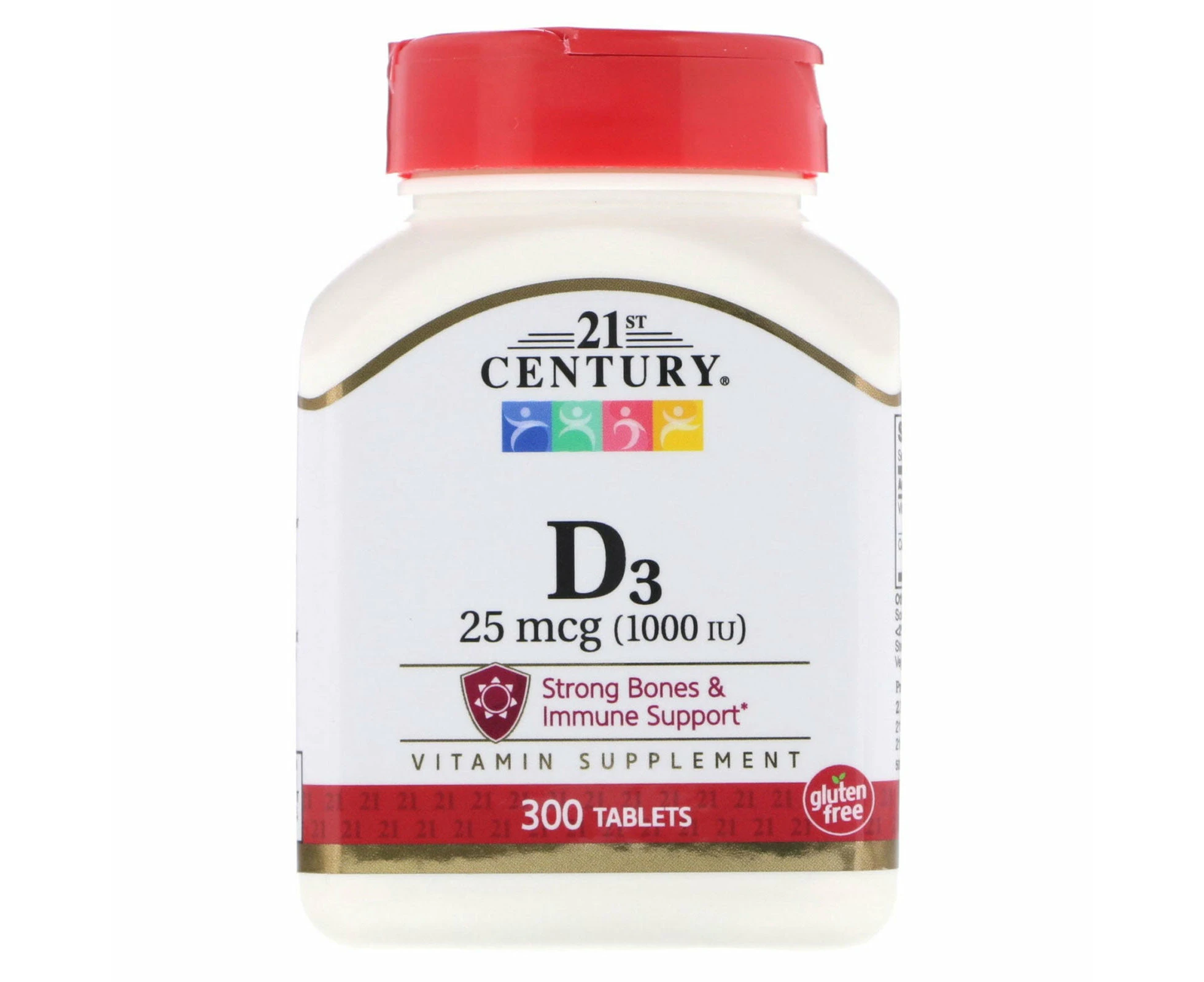 21st Century, Vitamin D3, 25 mcg (1,000 IU), 300 Tablets