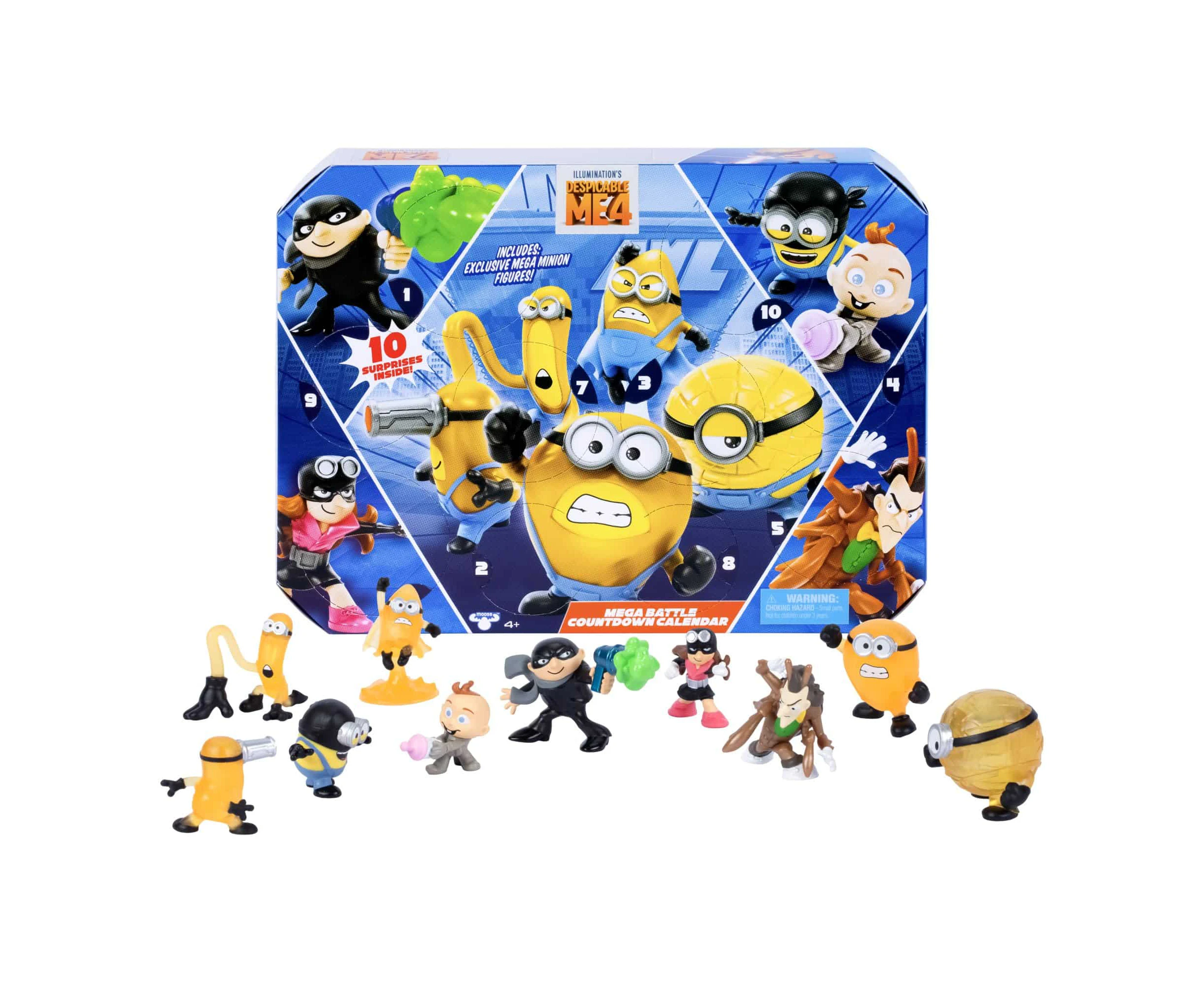 Despicable Me 4 Mega Battle Countdown Calendar - 10 Days Of Minion Mayhem! Discover Mini Figures & Exclusive Surprises (5.8cm)