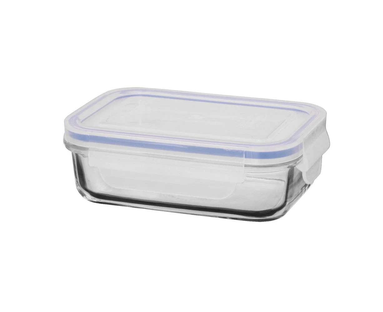 Tempered Glass Rectangular Food Container - 400mL