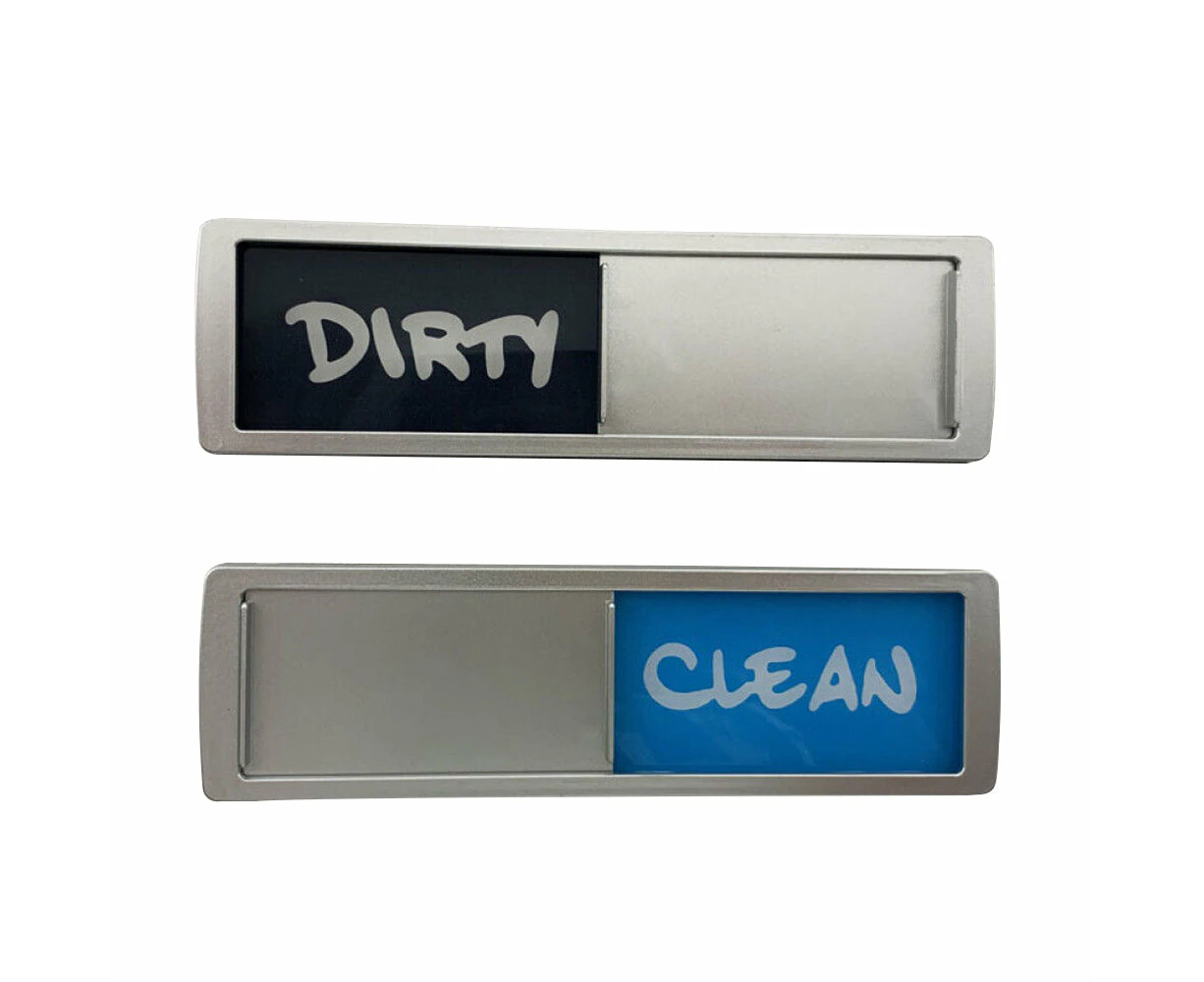 Clean Dirty Dishwasher Magnet Indicator Sign Non Scratch Simple Sliding Kitchen Style A