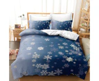 Christmas Snowflake Prints Single Double Queen King Size Quilt Cover Pillowcases